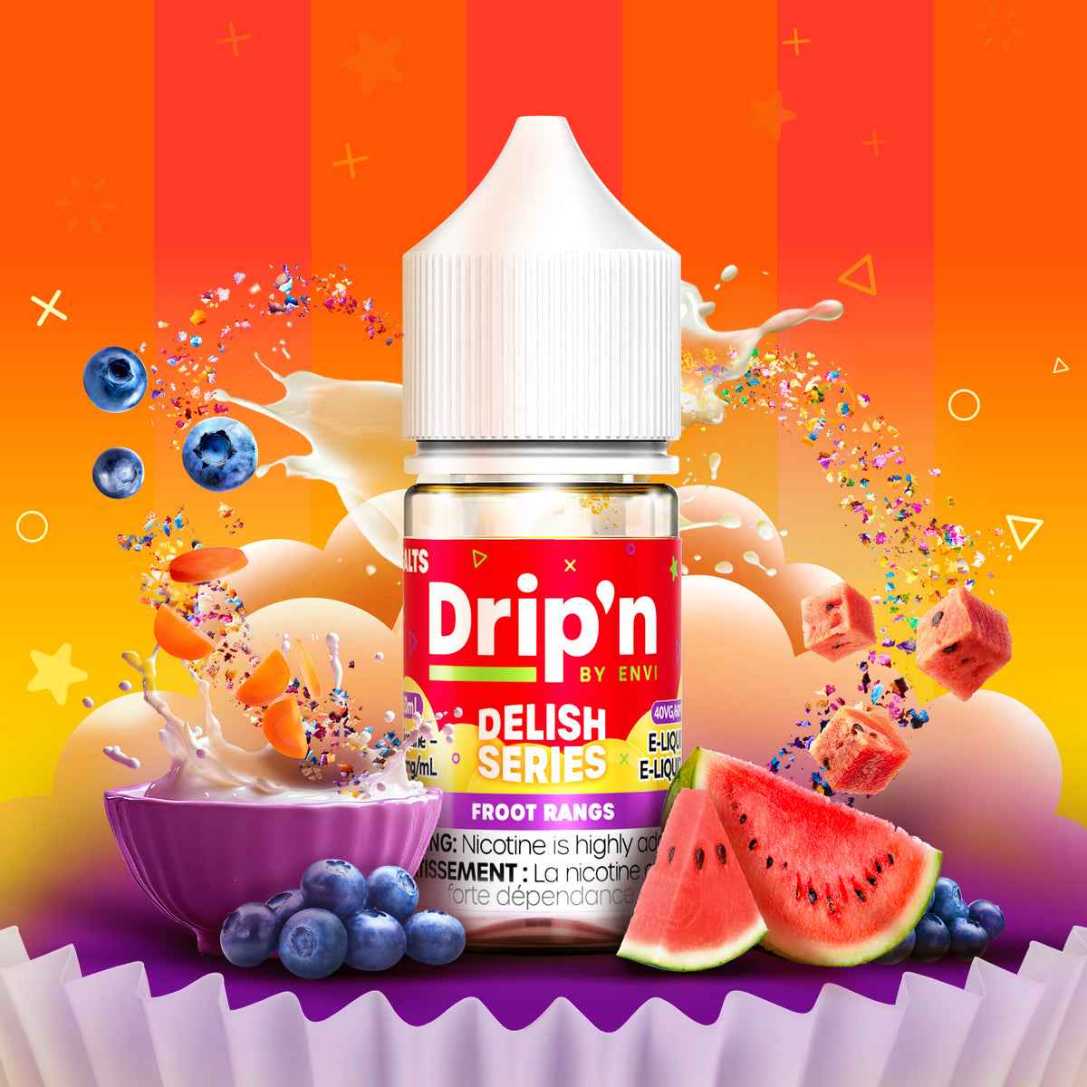 Buy Drip'n Delish E-Liquid - Froot Rangs Online