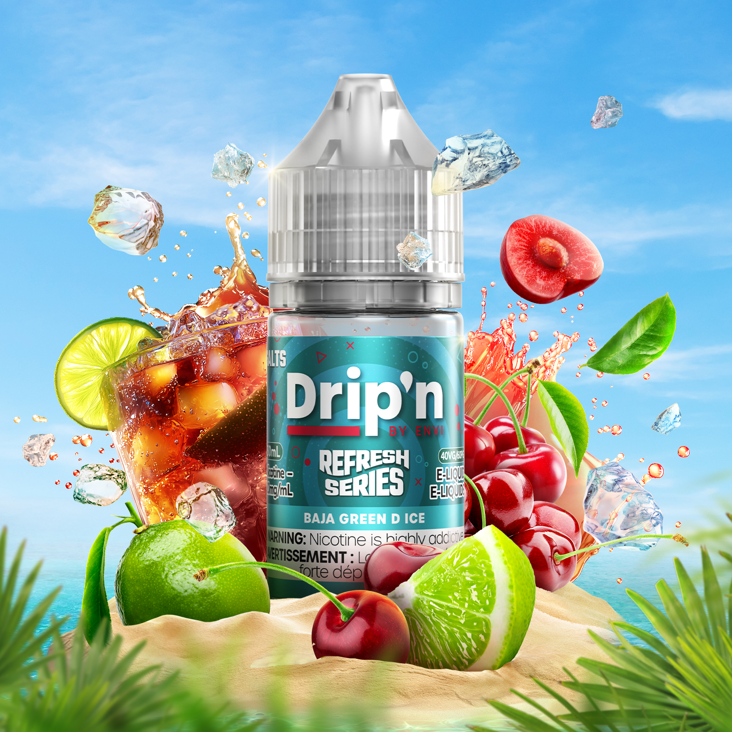 Drip'n by Envi Refresh E-Liquid - Baja Green D Ice 30mL  ENVI Vape