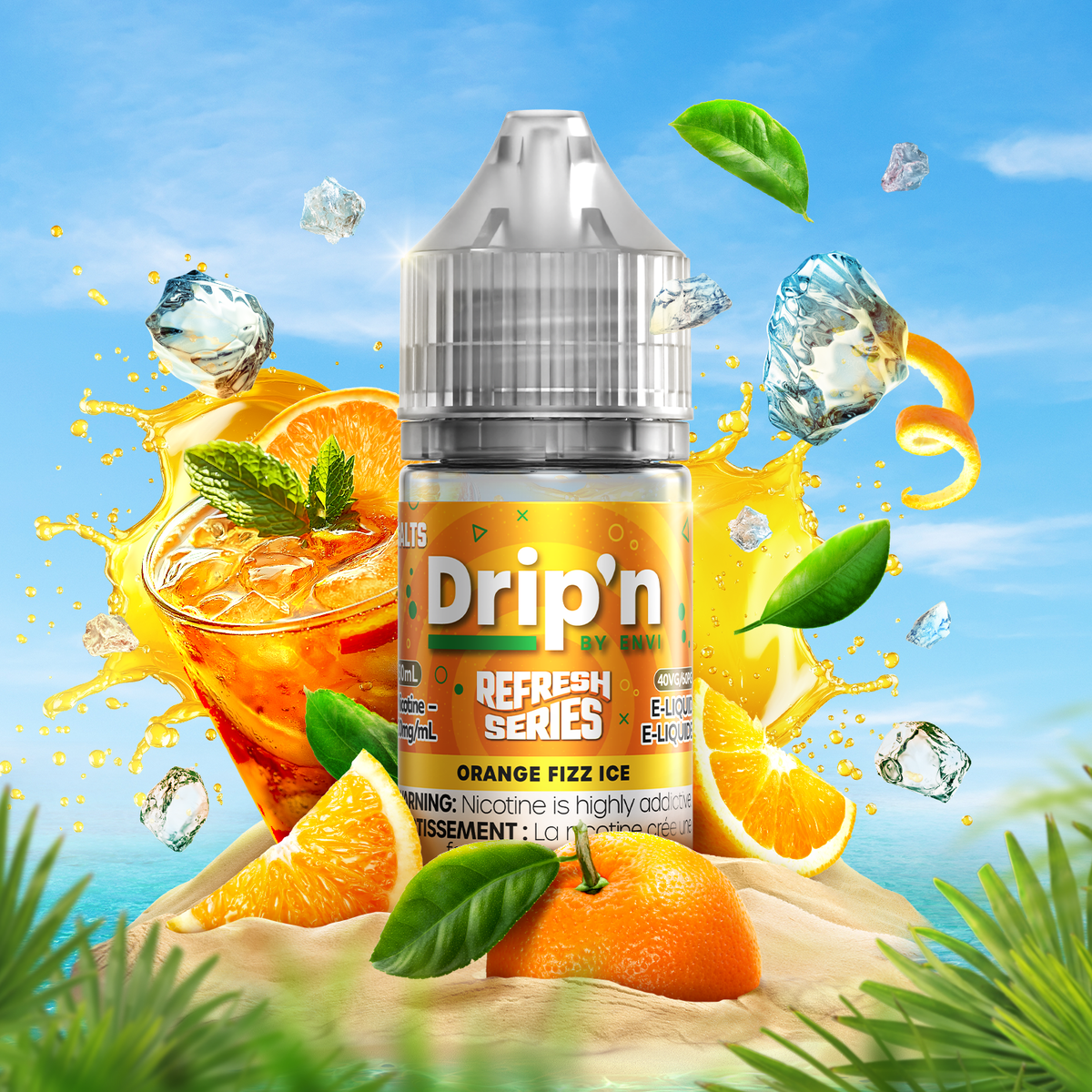 Drip'n Refresh E-Liquid - Orange Fizz Ice (ON)
