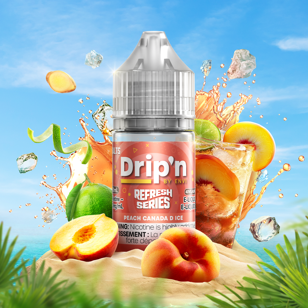 Drip'n Refresh E-Liquid - Peach Canada D Ice (AB)