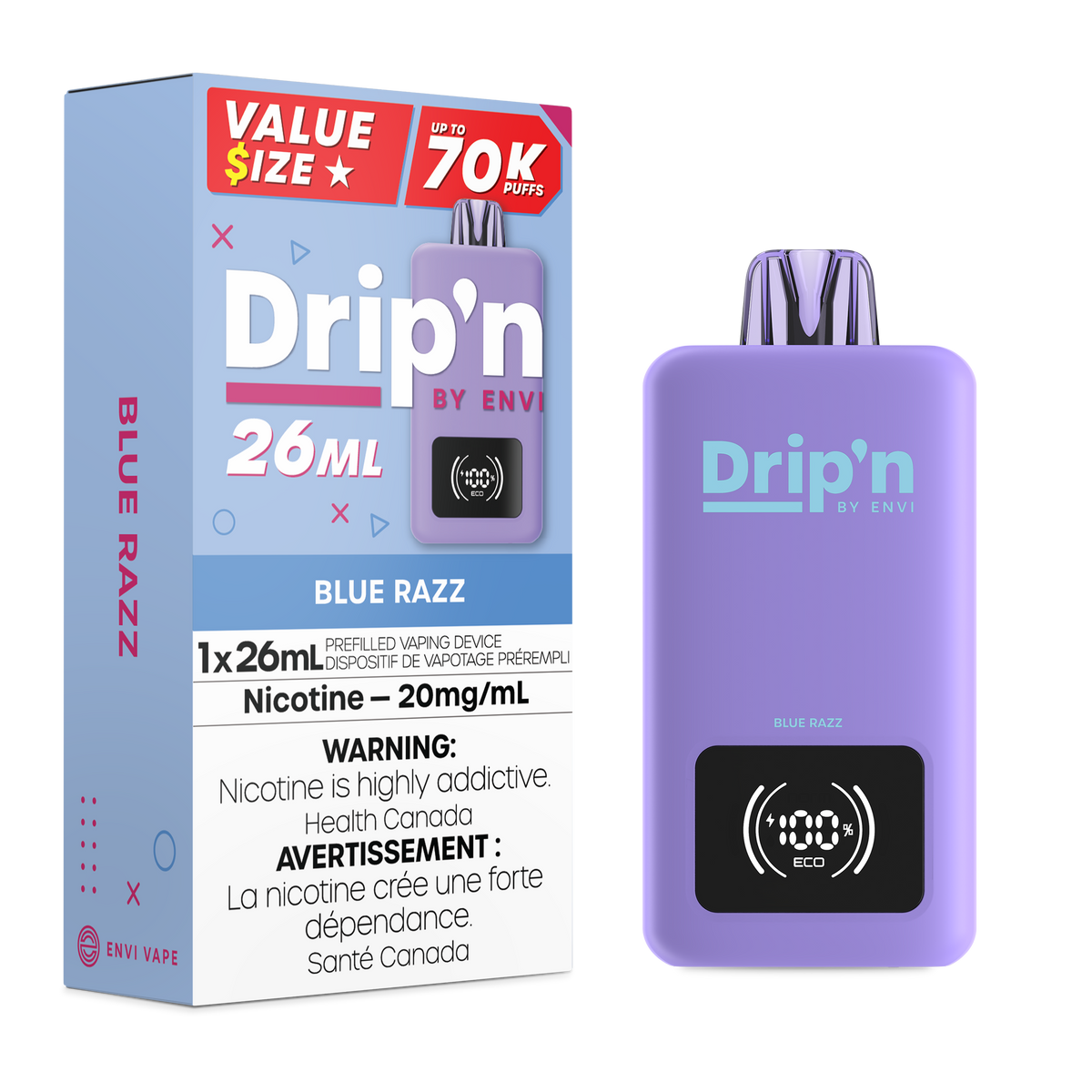 Buy Drip'n by Envi 26ML Disposable - Blue Razz Online