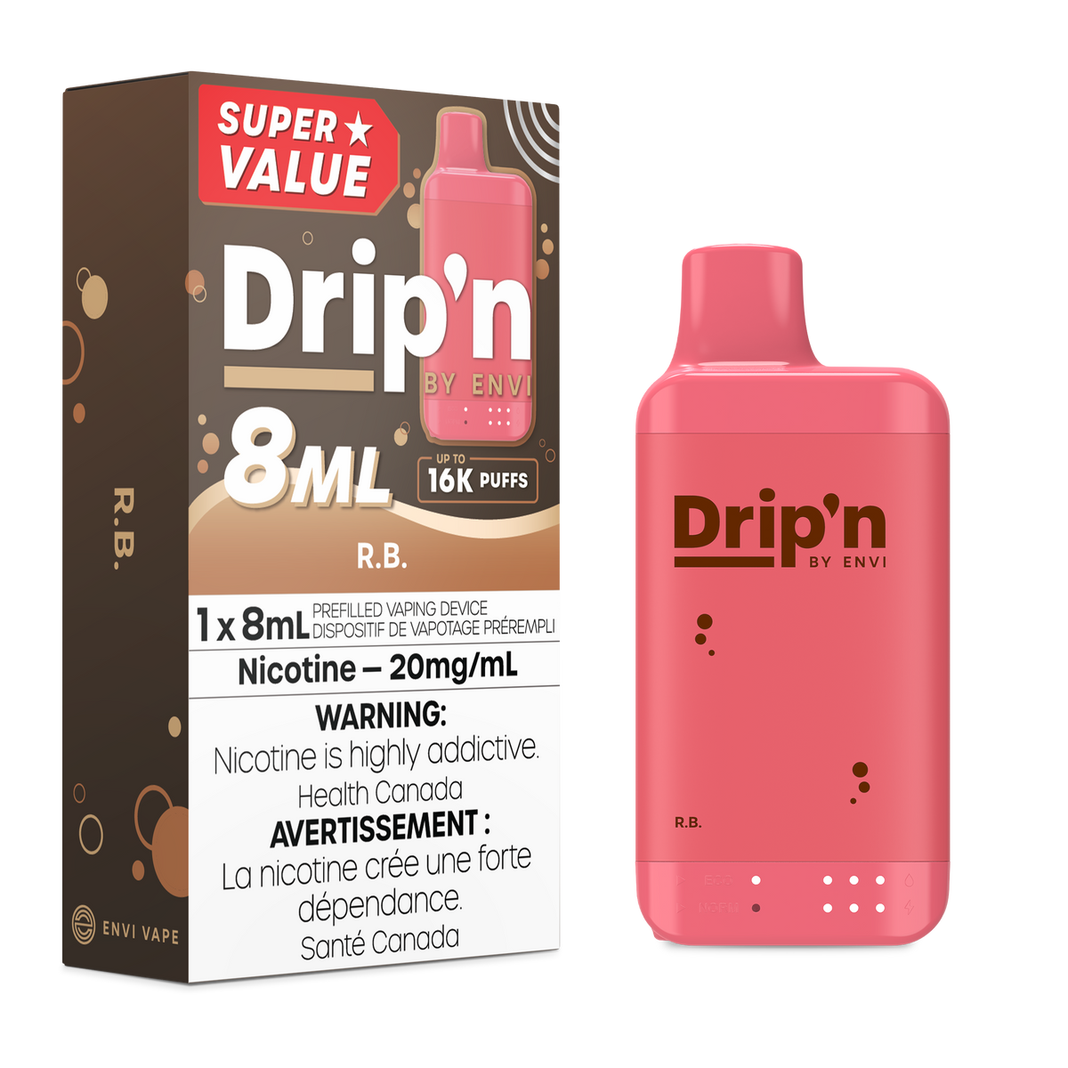 Drip'n by Envi 8ML Disposable - R.B. (ON)