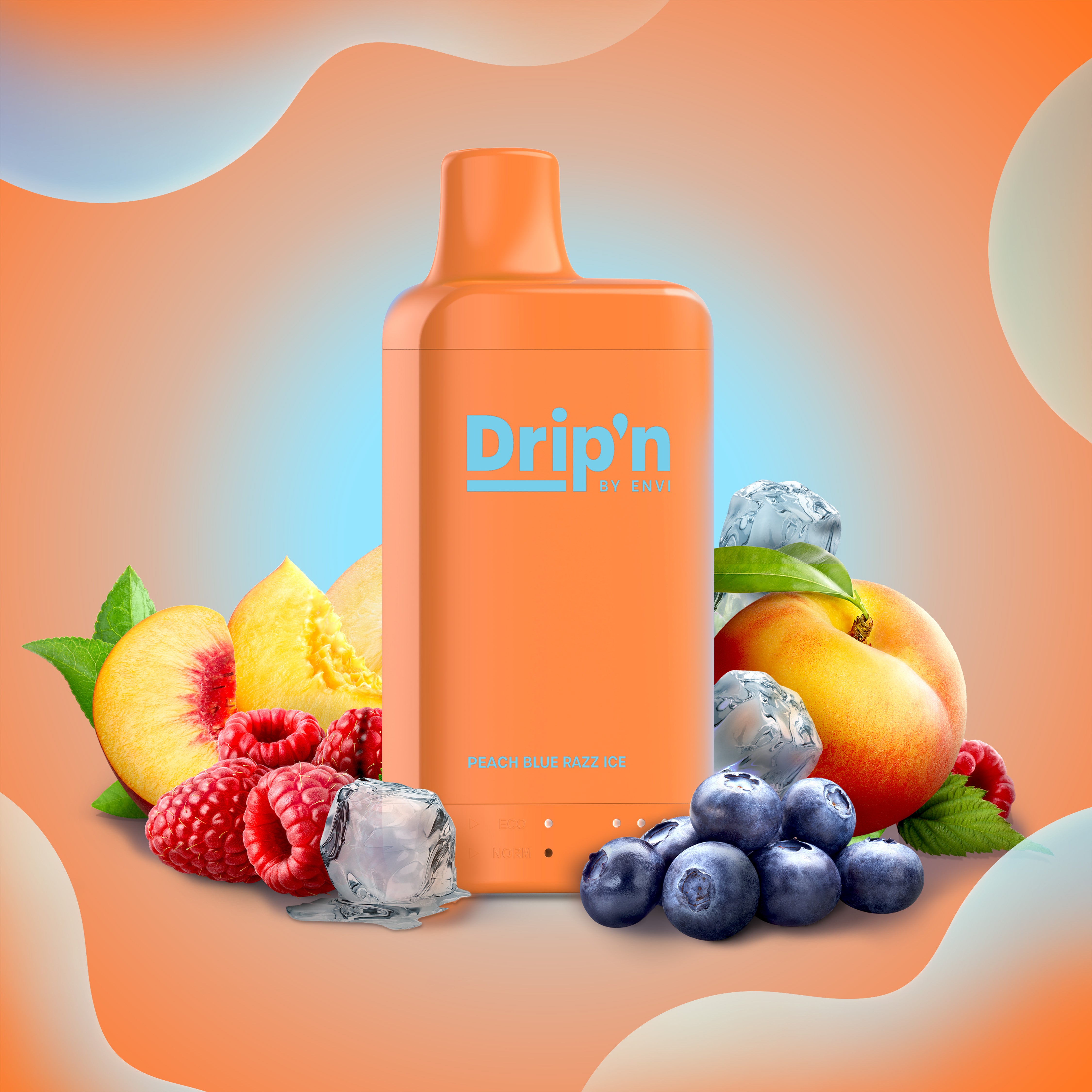 Drip'n by Envi 8ML Disposable Vape - Peach Blue Razz Ice – ENVI Vape