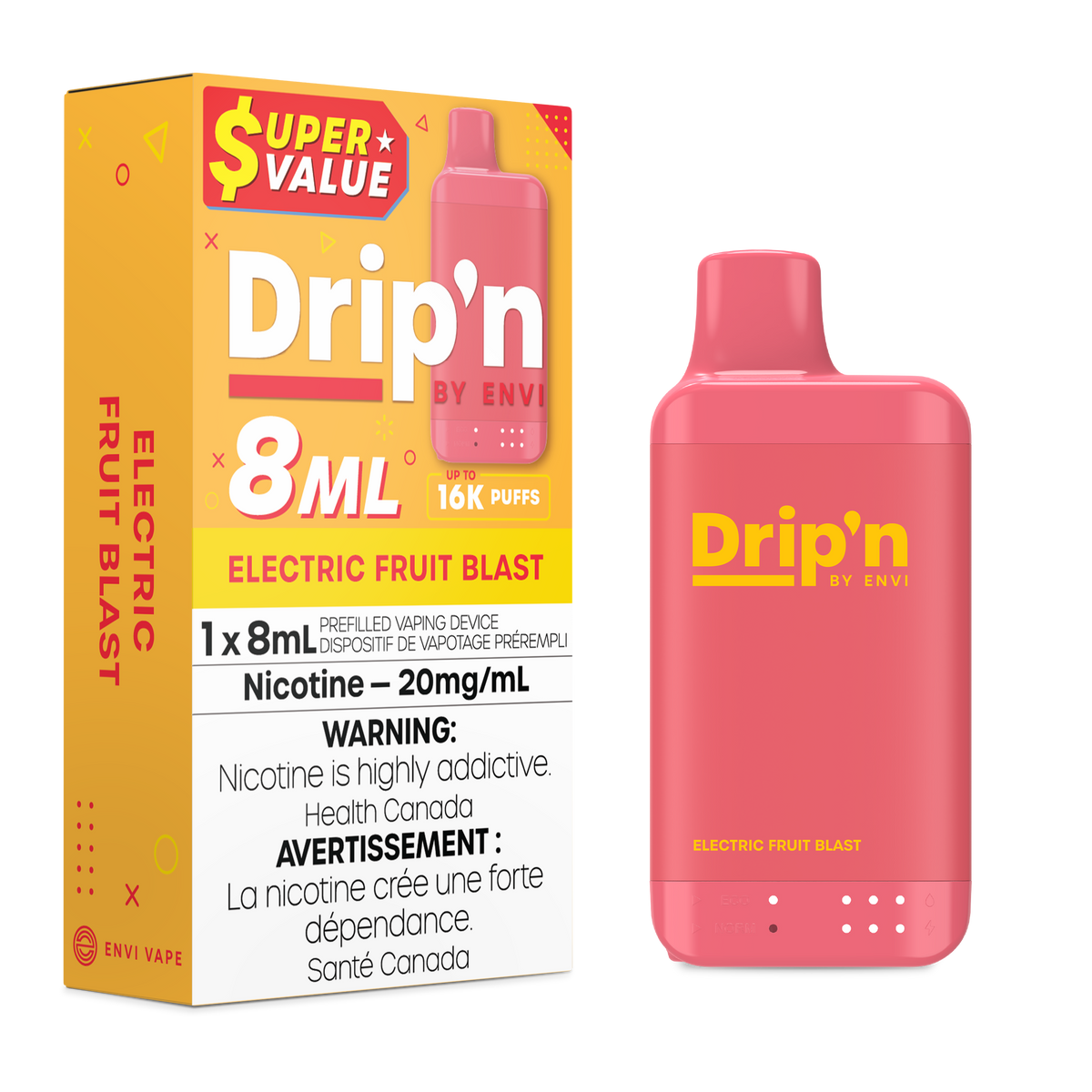 Buy Drip'n by Envi 8ML Disposable - Electric Fruit Blast Online