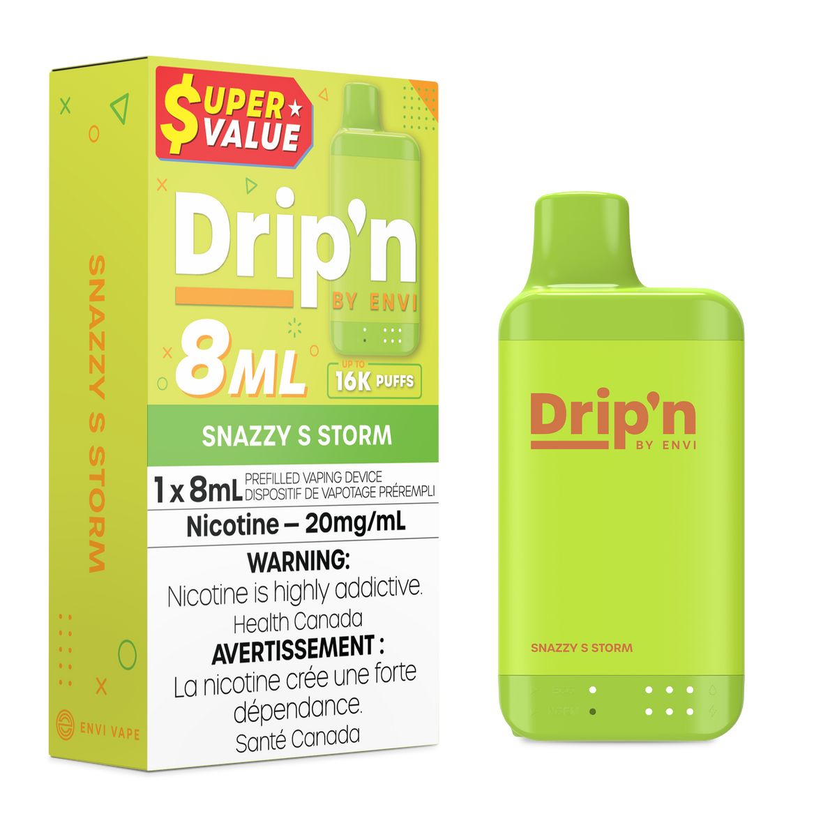 Buy Drip'n by Envi 8ML Disposable - Snazzy S Storm Online