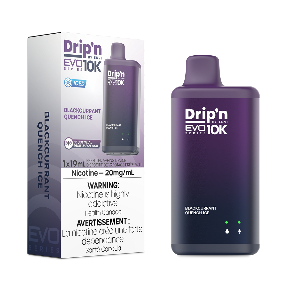 Buy Drip'n by Envi EVO Series 10k - Blackcurrant Quench Ice (ON) Online