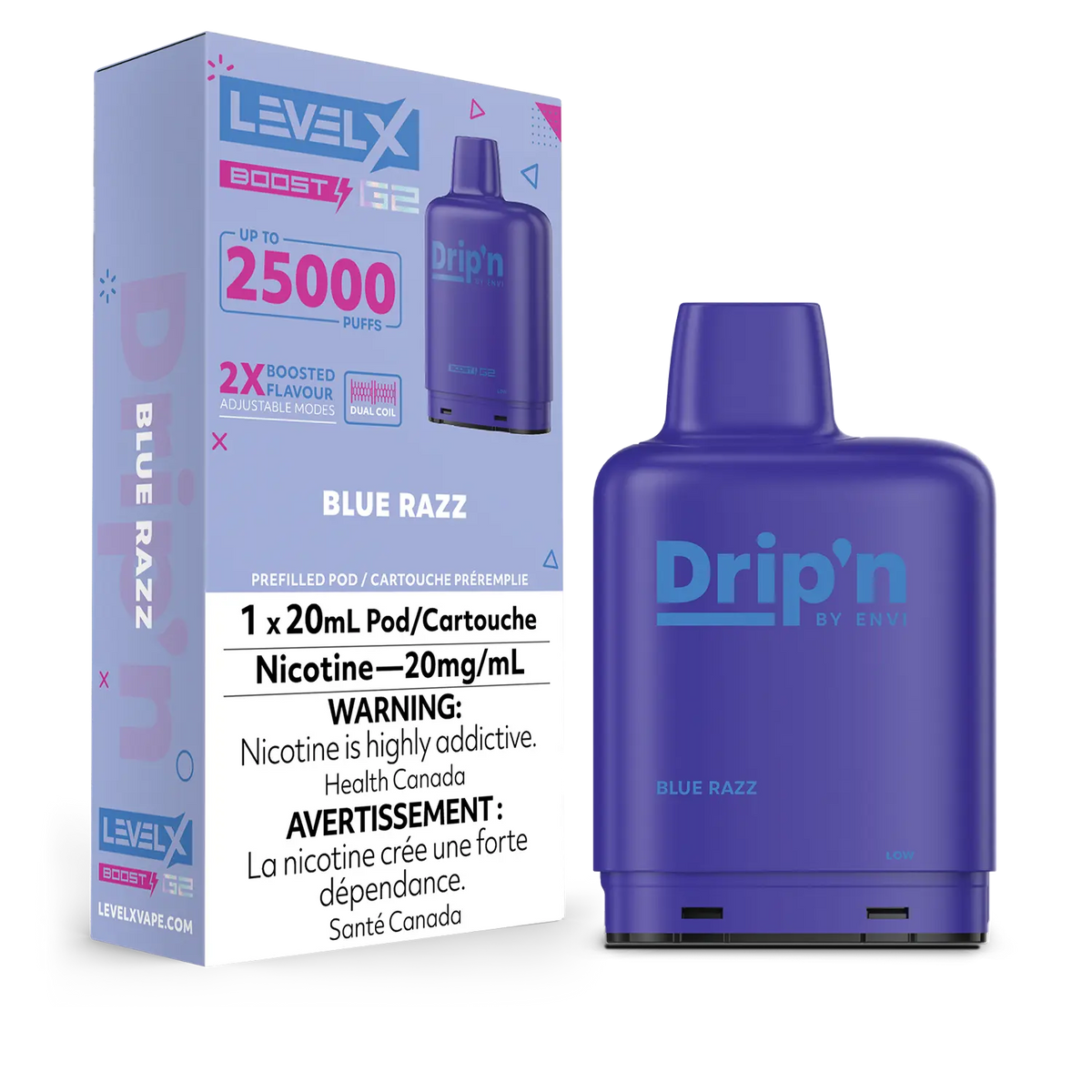 Level X Drip'n Boost G2 Pod - Blue Razz
