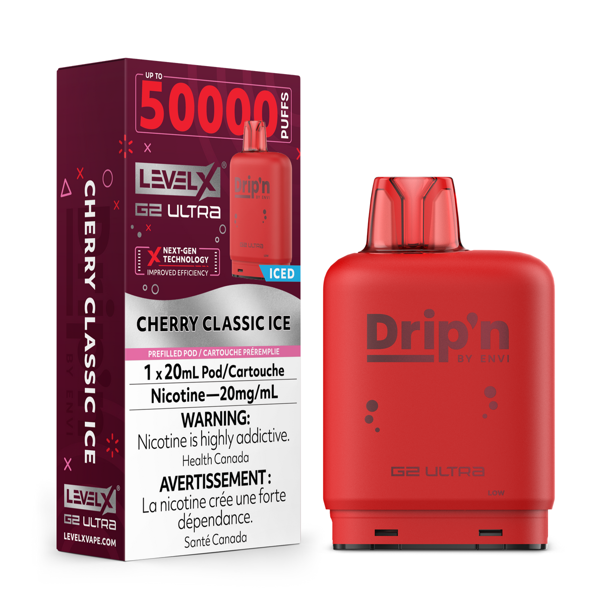 Buy Level X Drip'n G2 Ultra Pod - Cherry Classic Ice Online