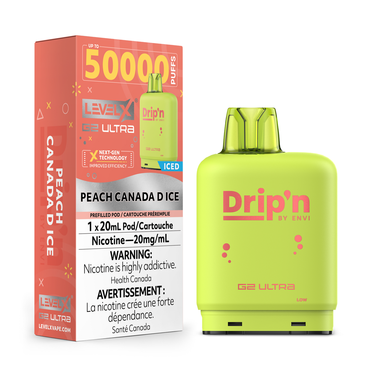 Buy Level X Drip'n G2 Ultra Pod - Peach Canada D Ice Online