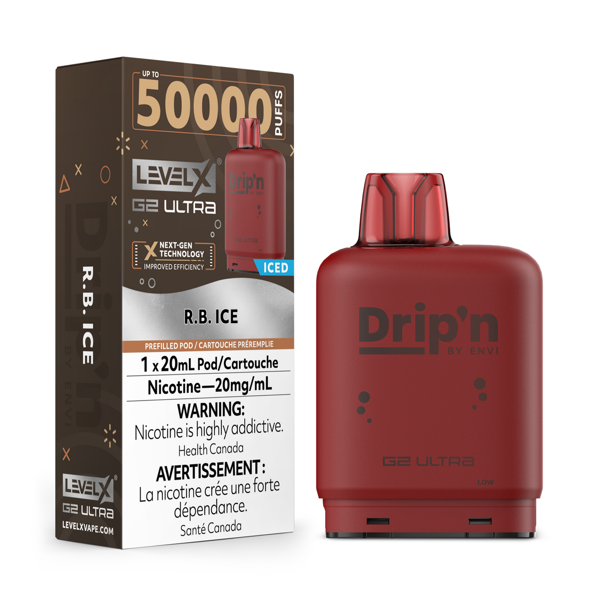 Buy Level X Drip'n G2 Ultra Pod - R.B. Ice Online