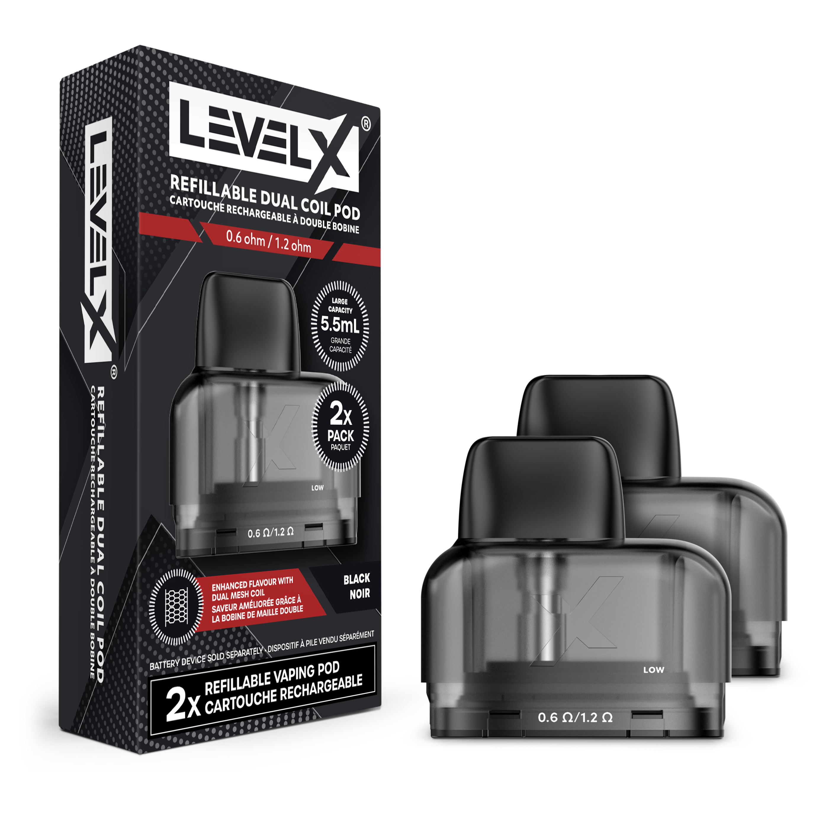 refillable vape without coil Level X Refillable Dual Coil Pod – ENVI Vape