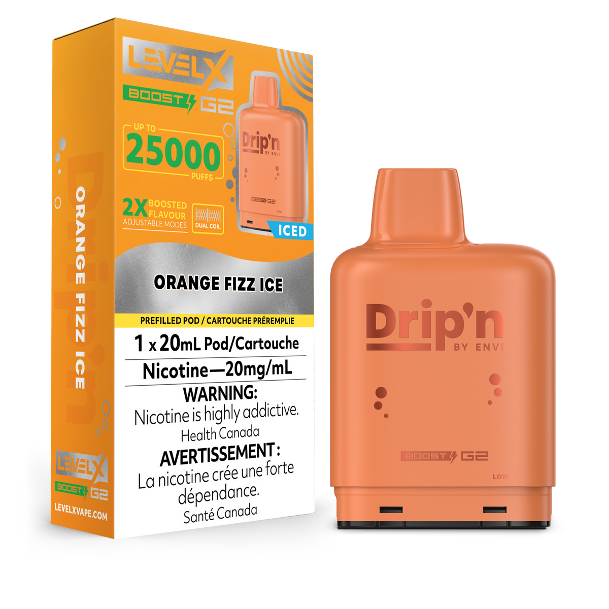 Level X Drip'n Boost G2 Pod - Orange Fizz