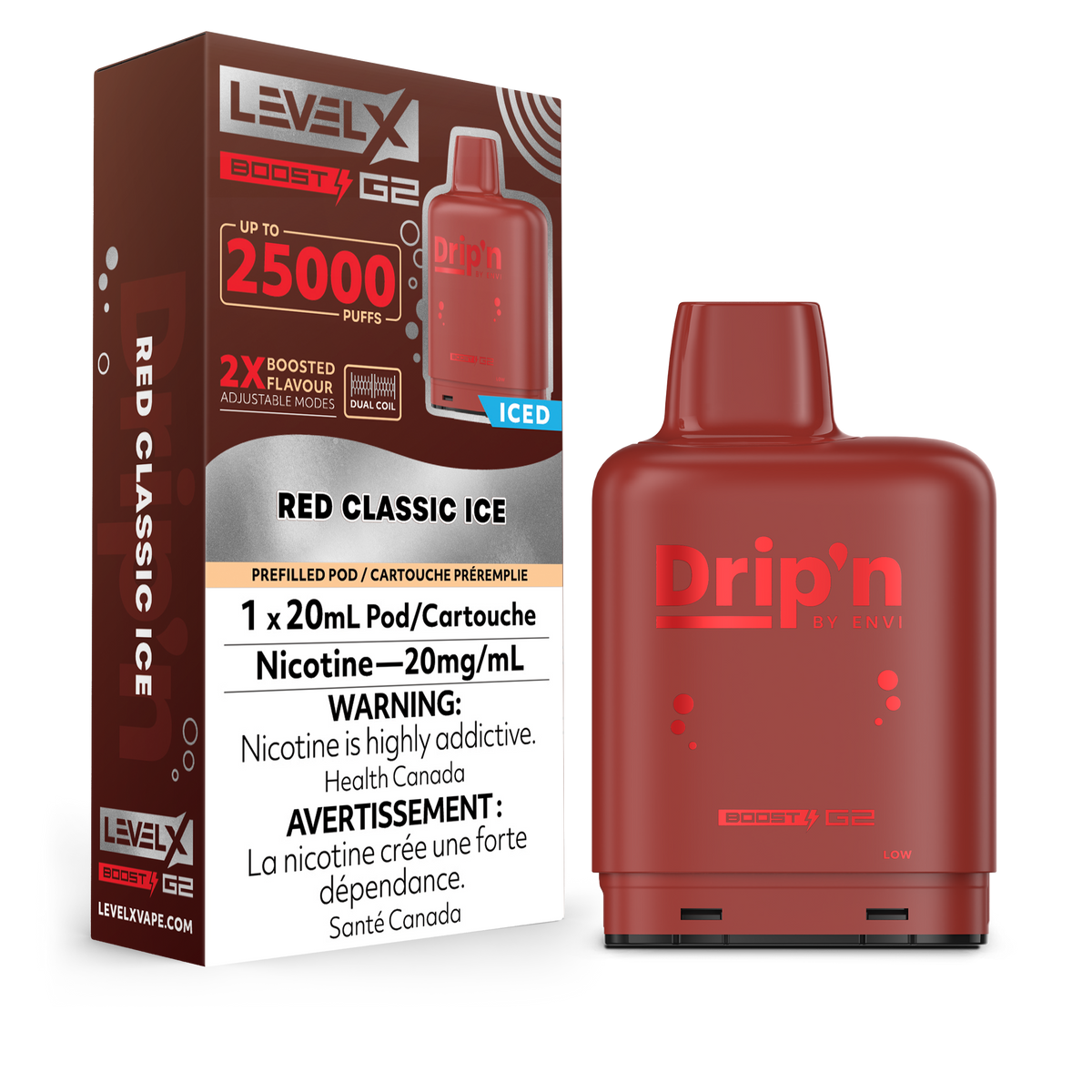 Level X Drip'n Boost G2 Pod - Red Classic (ON)
