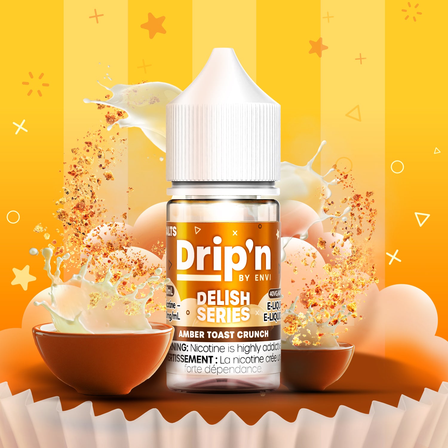 Liquid Toast Drip'n by Envi Delish E-Liquid - Amber Toast Crunch 30mL – ENVI Vape