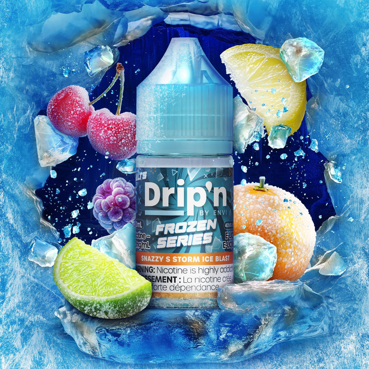 Buy Drip'n Frozen E-Liquid - Snazzy S Storm Ice Blast (MB) Online