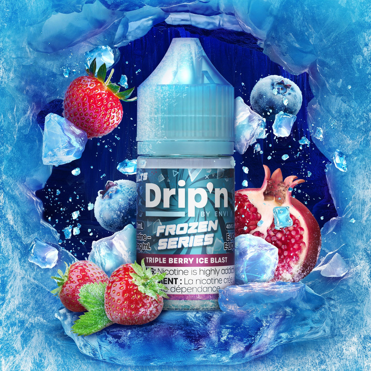 Buy Drip'n Frozen E-Liquid - Triple Berry Ice Blast (AB) Online