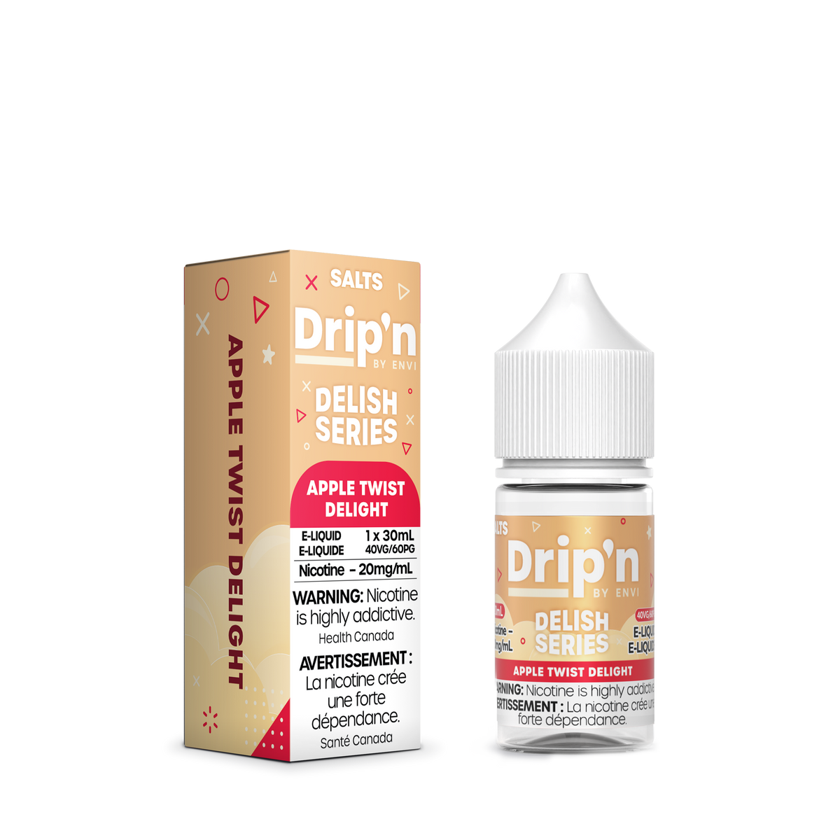 Drip'n by Envi Delish E-Liquid - Apple Twist Delight 30mL ENVI Vape Drip'n by Envi Delish E-Liquid - Apple Twist Delight 30mL ENVI Vape