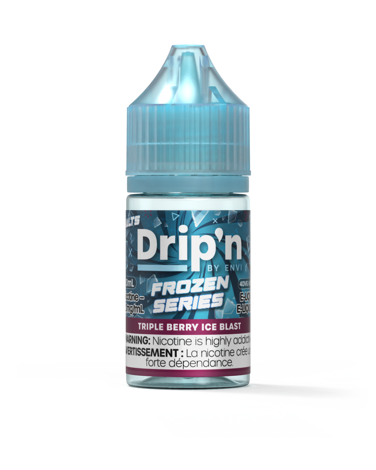 Drip'n Frozen E-Liquid Triple Berry Ice Blast 30mL Salt Nicotine ENVI Vape Drip'n Frozen E-Liquid Triple Berry Ice Blast 30mL Salt Nicotine ENVI Vape