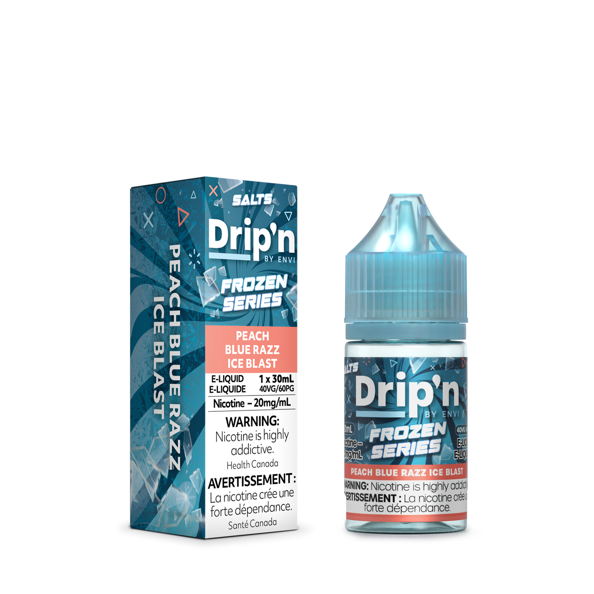 Buy Drip'n Frozen E-Liquid - Peach Blue Razz Ice Blast Online