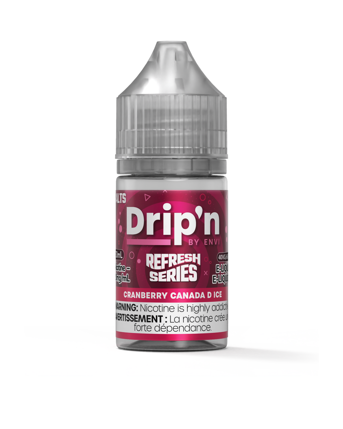 Drip'n by Envi Refresh E-Liquid - Cranberry Canada D Ice 30mL ENVI Vape Drip'n by Envi Refresh E-Liquid - Cranberry Canada D Ice 30mL ENVI Vape