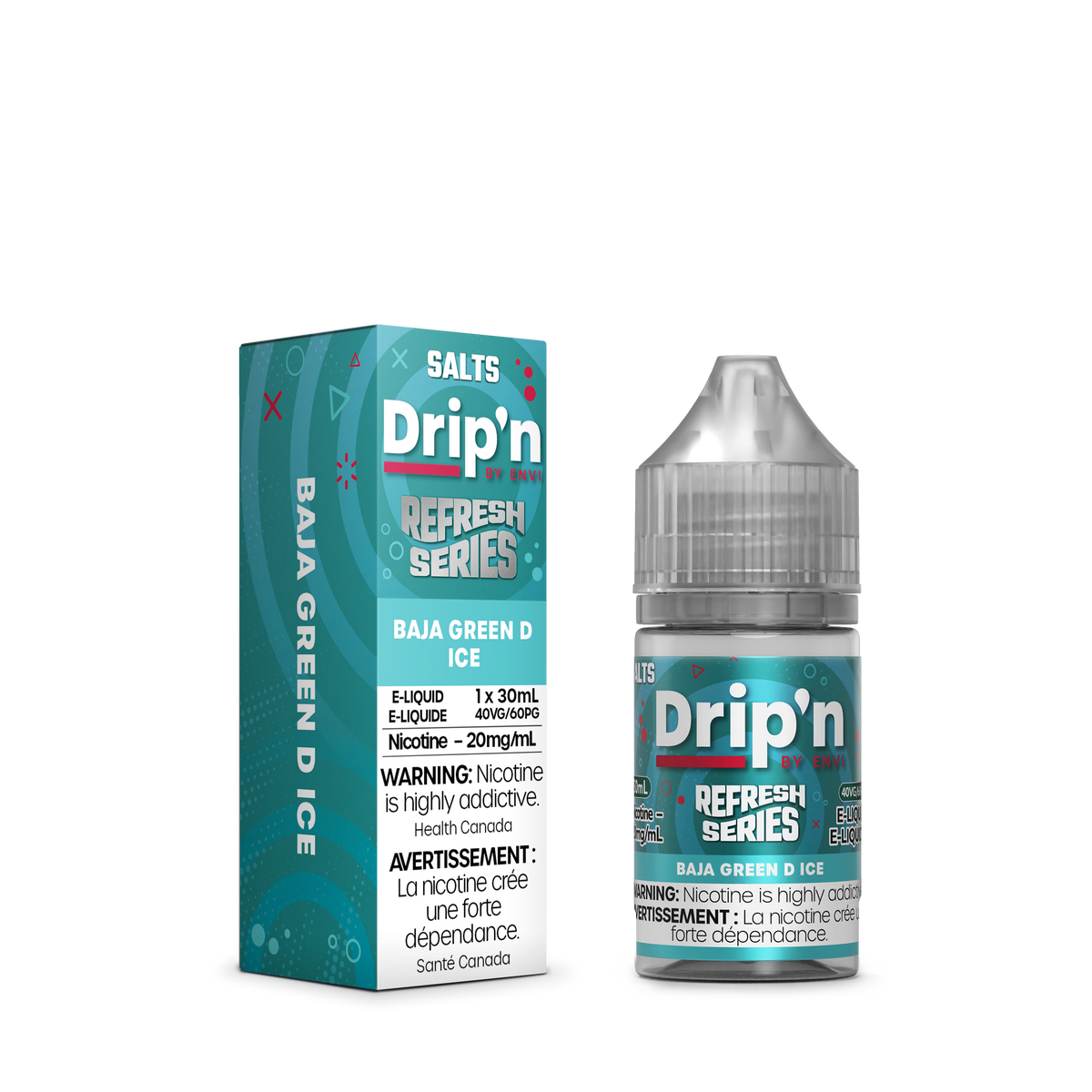Drip'n by Envi Refresh E-Liquid - Baja Green D Ice 30mL ENVI Vape Drip'n by Envi Refresh E-Liquid - Baja Green D Ice 30mL ENVI Vape