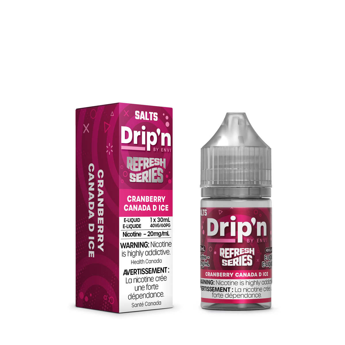 Drip'n by Envi Refresh E-Liquid - Cranberry Canada D Ice 30mL ENVI Vape Drip'n by Envi Refresh E-Liquid - Cranberry Canada D Ice 30mL ENVI Vape