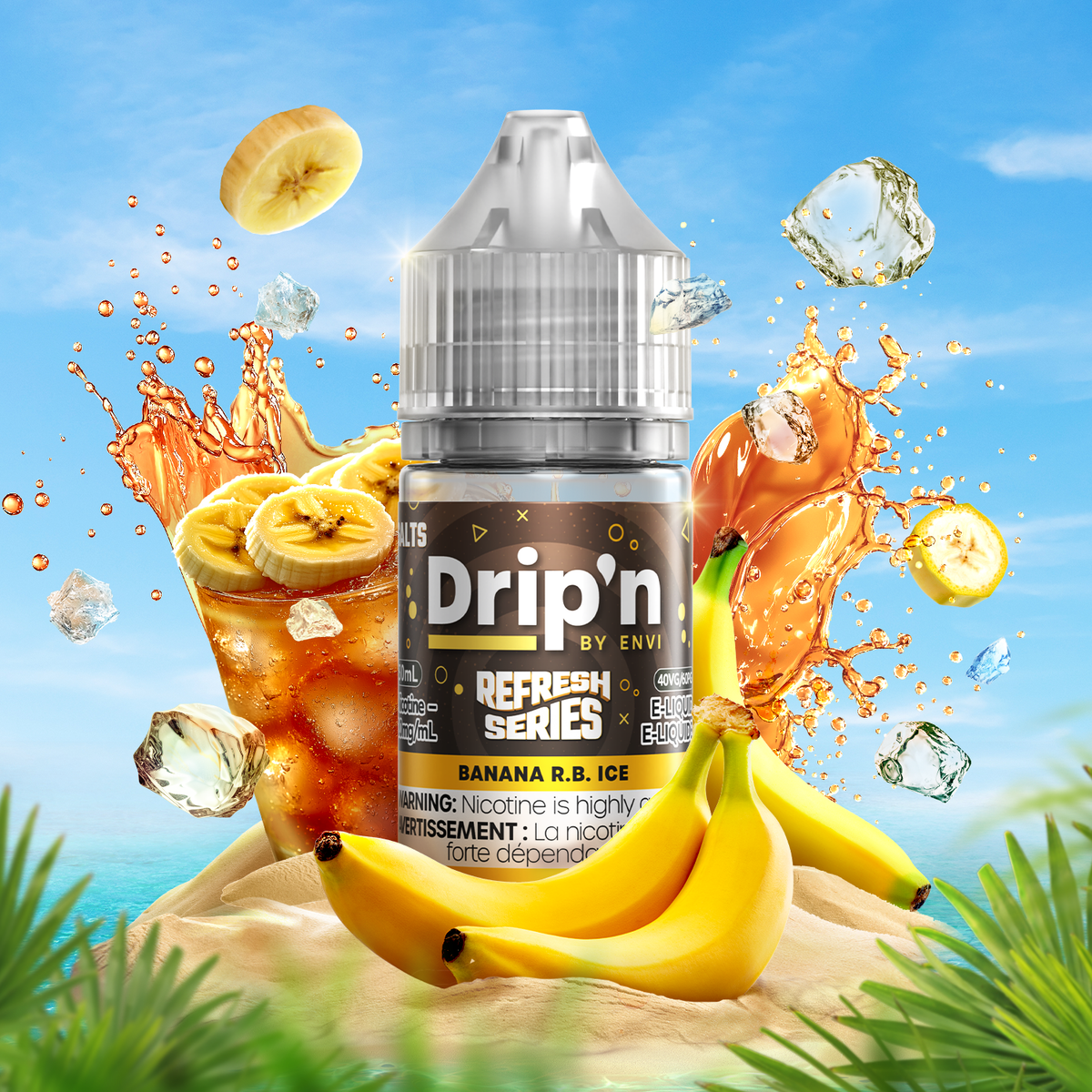Buy Drip'n Refresh E-Liquid - Banana R.B. Ice (ON) Online