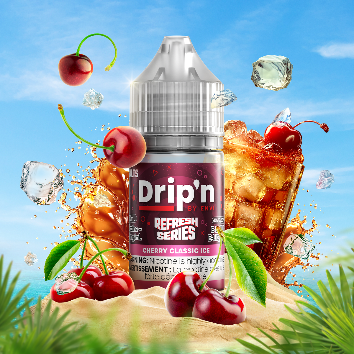 Drip'n by Envi Refresh E-Liquid - Cherry Classic Ice 30mL ENVI Vape Drip'n by Envi Refresh E-Liquid - Cherry Classic Ice 30mL ENVI Vape