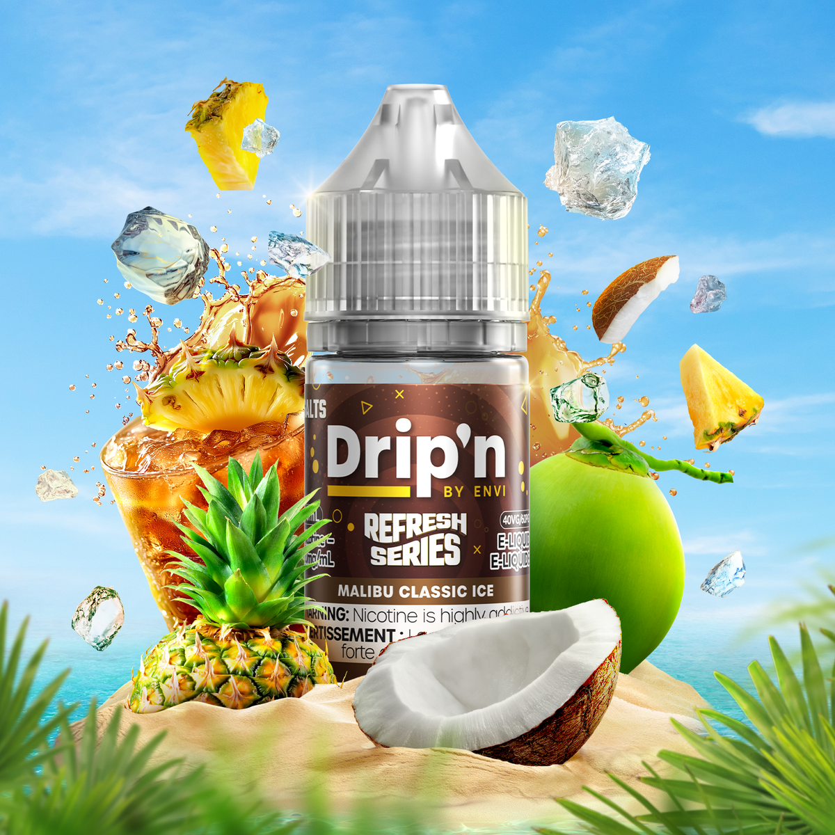 Drip'n by Envi Refresh E-Liquid - Malibu Classic Ice 30mL ENVI Vape Drip'n by Envi Refresh E-Liquid - Malibu Classic Ice 30mL ENVI Vape