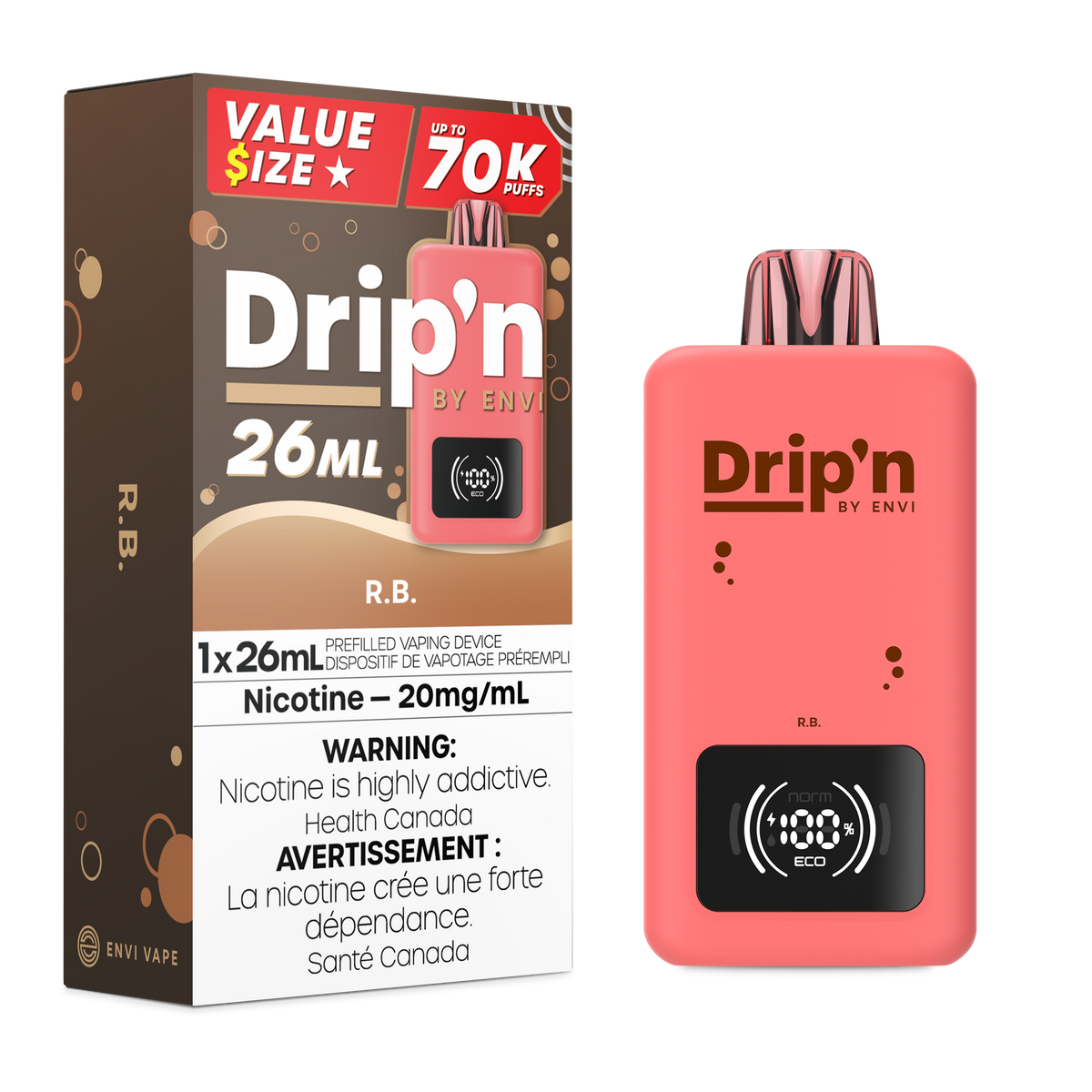 Drip'n by Envi 26ML Disposable - R.B. (ON)