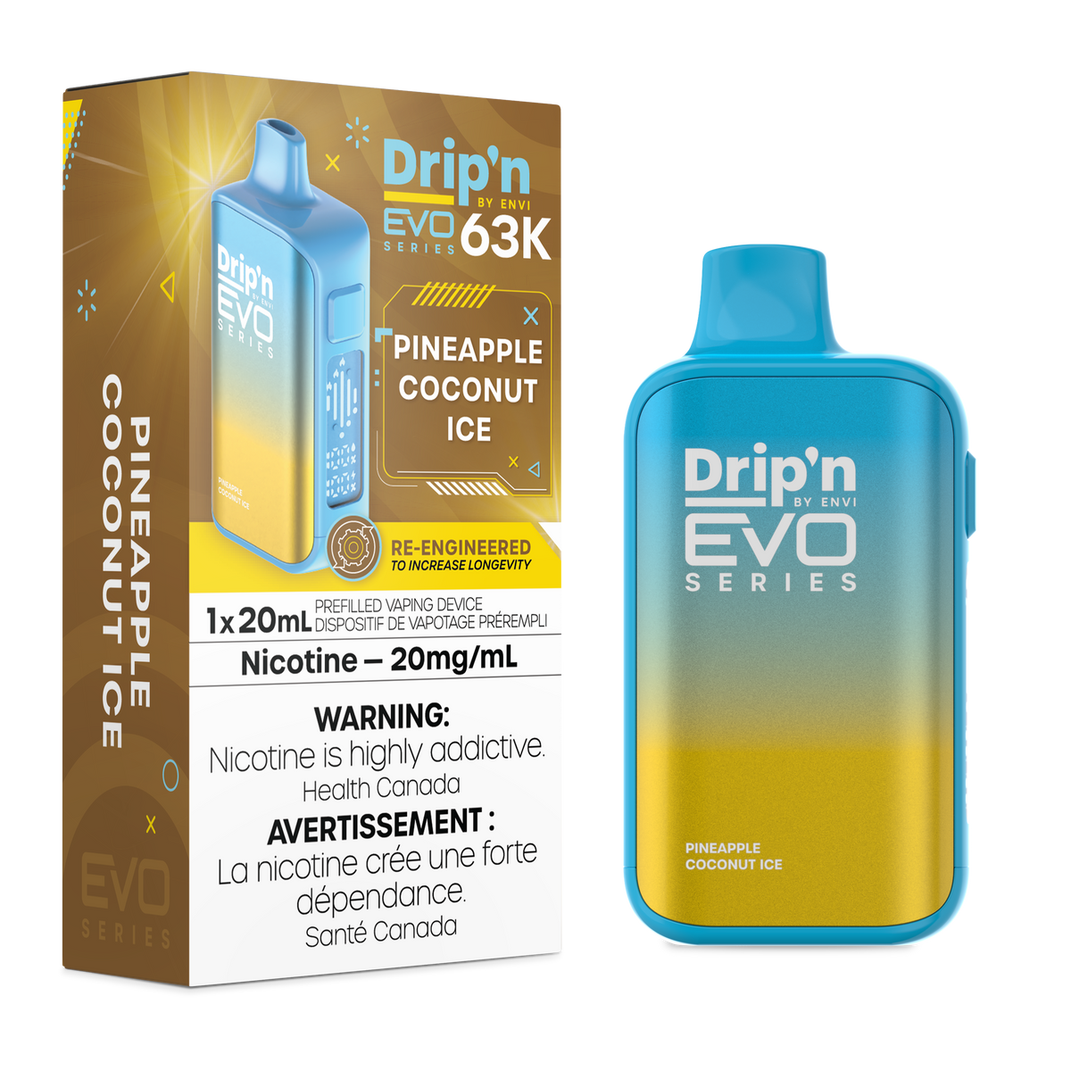 Drip'n by Envi EVO 63K Disposable - Pineapple Coconut Ice (MB)