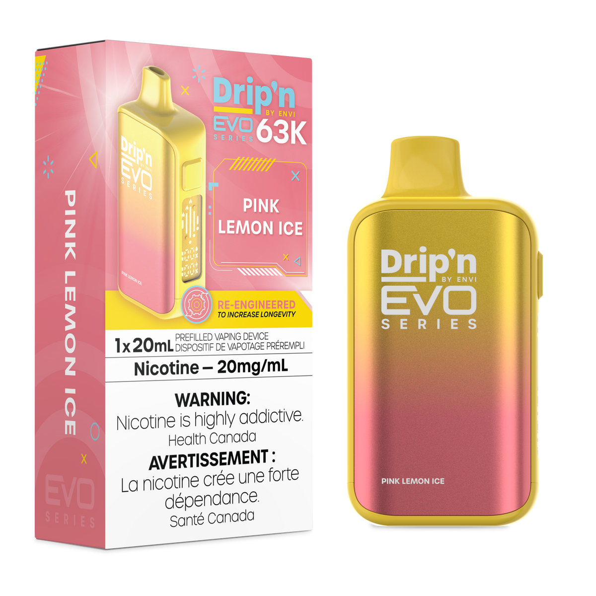 Drip'n by Envi EVO 63K Disposable - Pink Lemon Ice