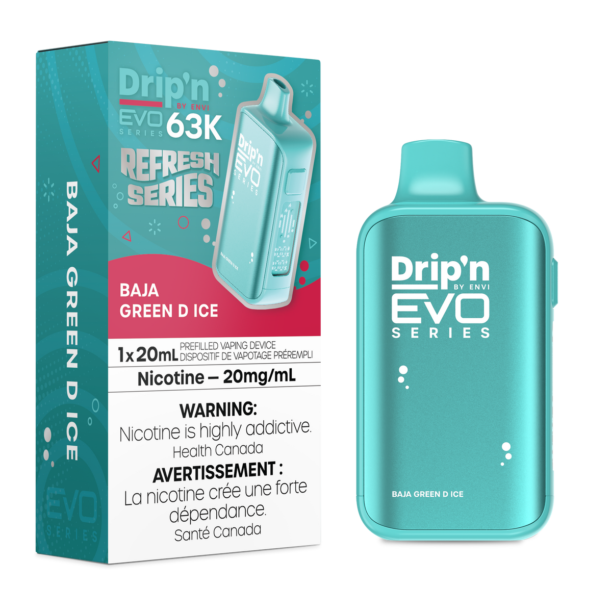 Drip'n by Envi EVO 63K Disposable - Baja Green D Ice