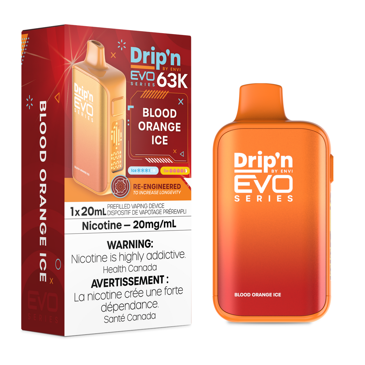 Drip'n by Envi EVO 63K Disposable - Blood Orange Ice (AB)