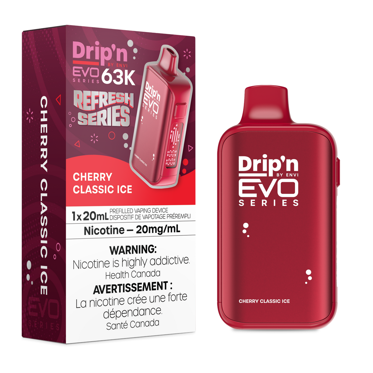 Drip'n by Envi EVO 63K Disposable - Cherry Classic Ice (AB)
