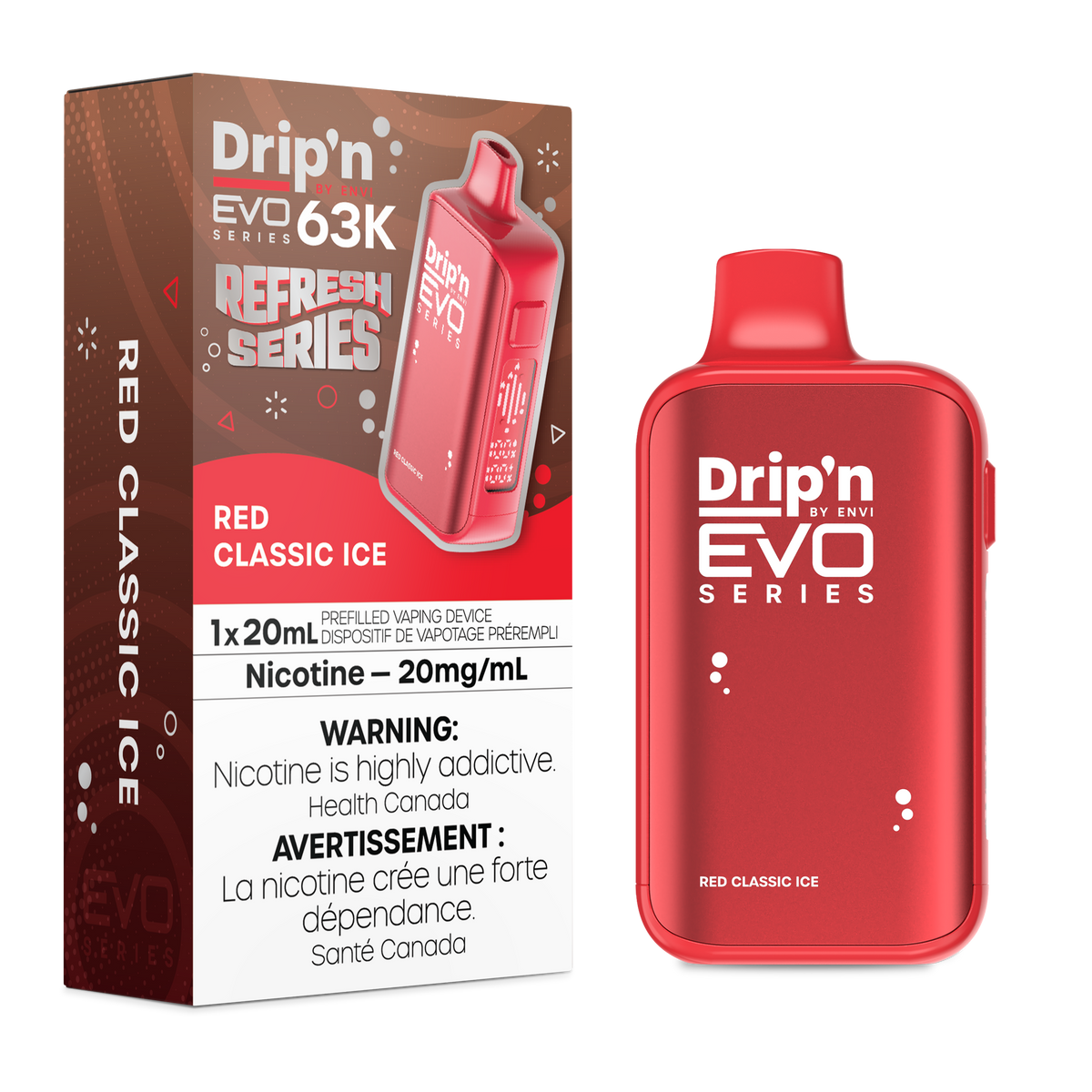 Drip'n by Envi EVO 63K Disposable - Red Classic Ice