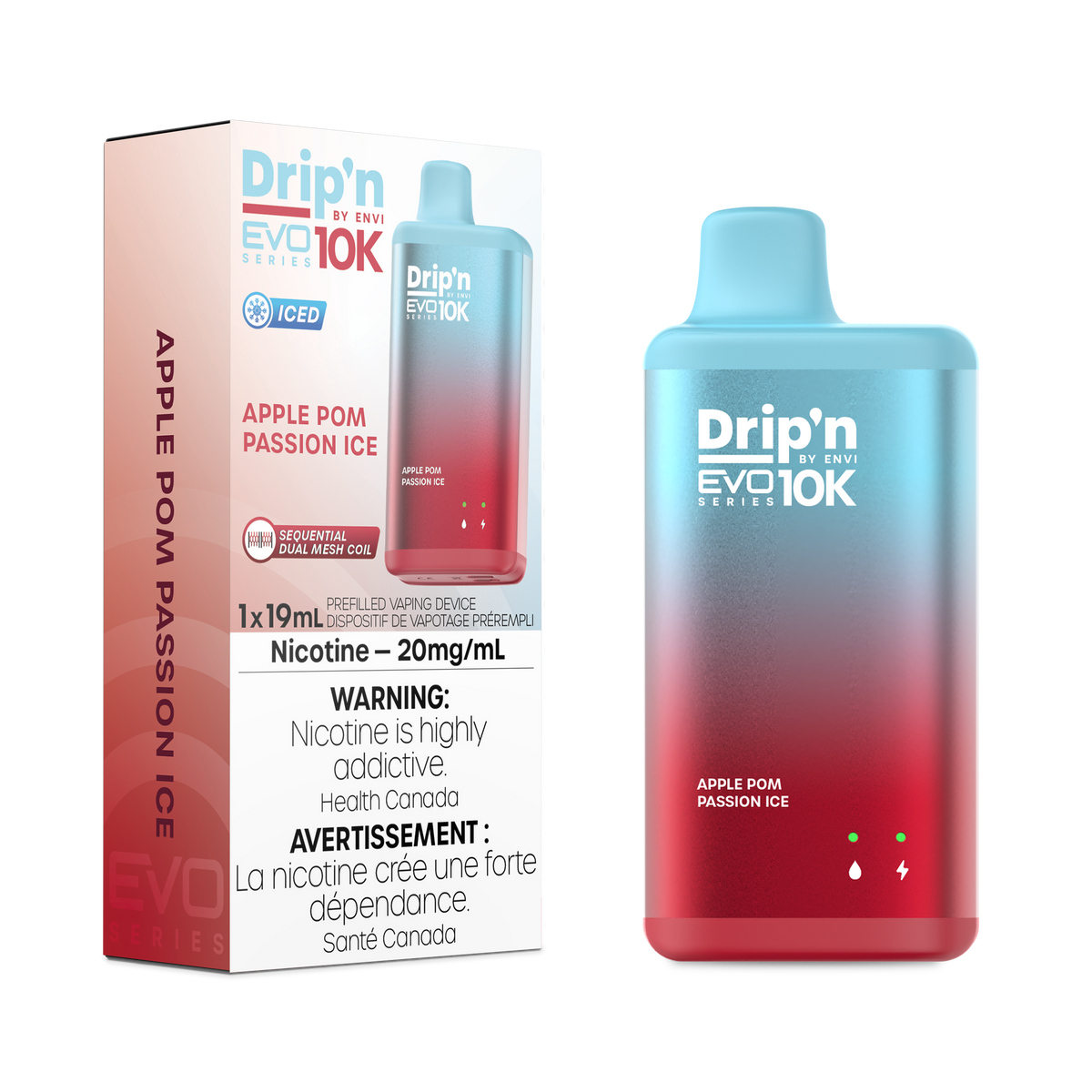 Drip'n by Envi EVO Series 10k - Apple Pom Passion Ice