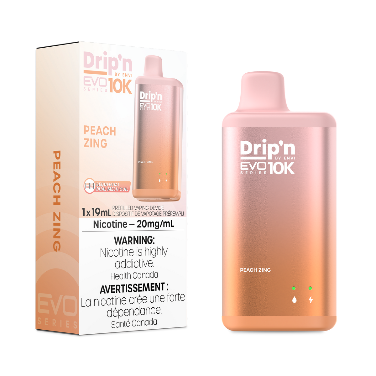 Buy Drip'n by Envi EVO Series 10k - Peach Zing (ON) Online