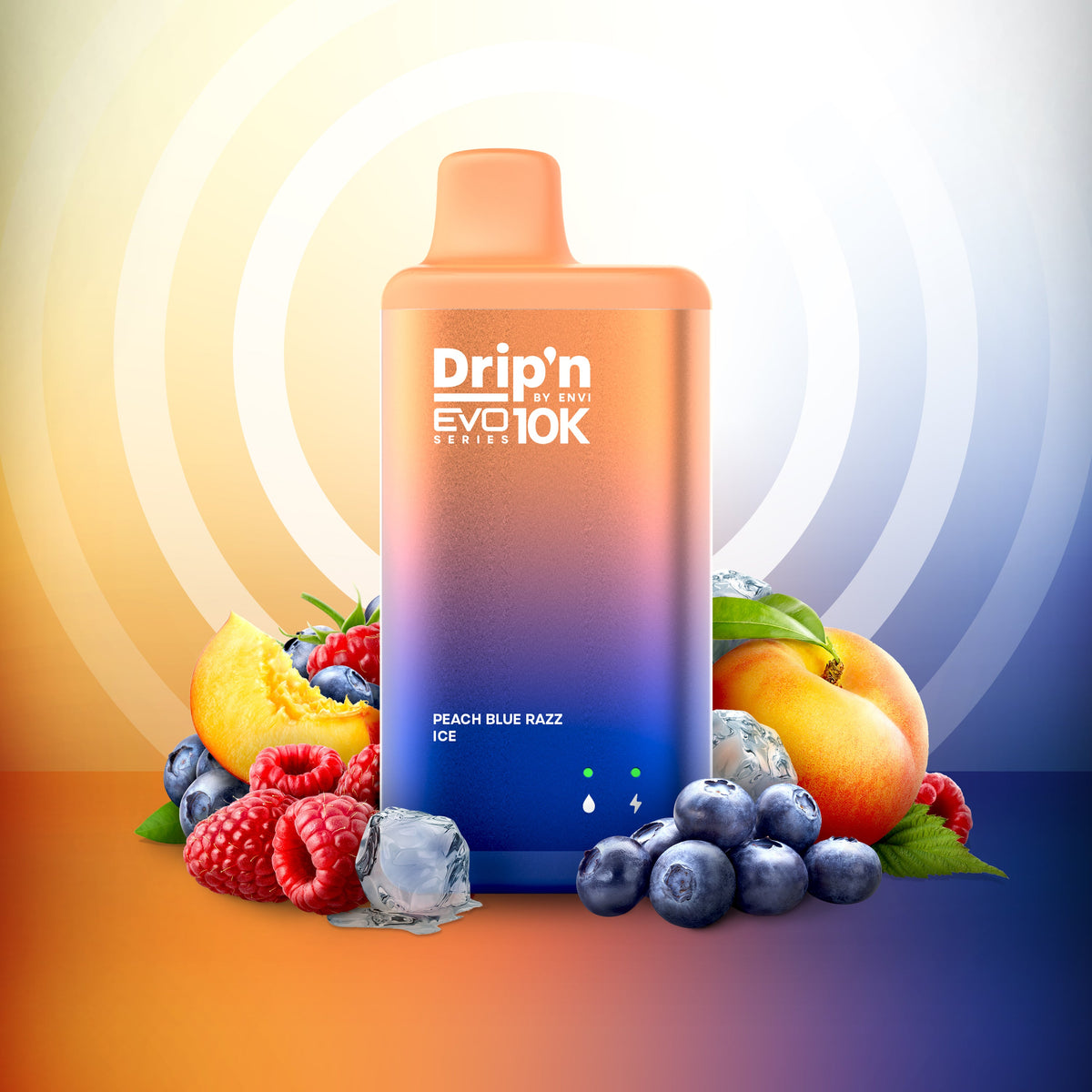 Drip'n by Envi EVO Series 10k - Peach Blue Razz Ice (ON)