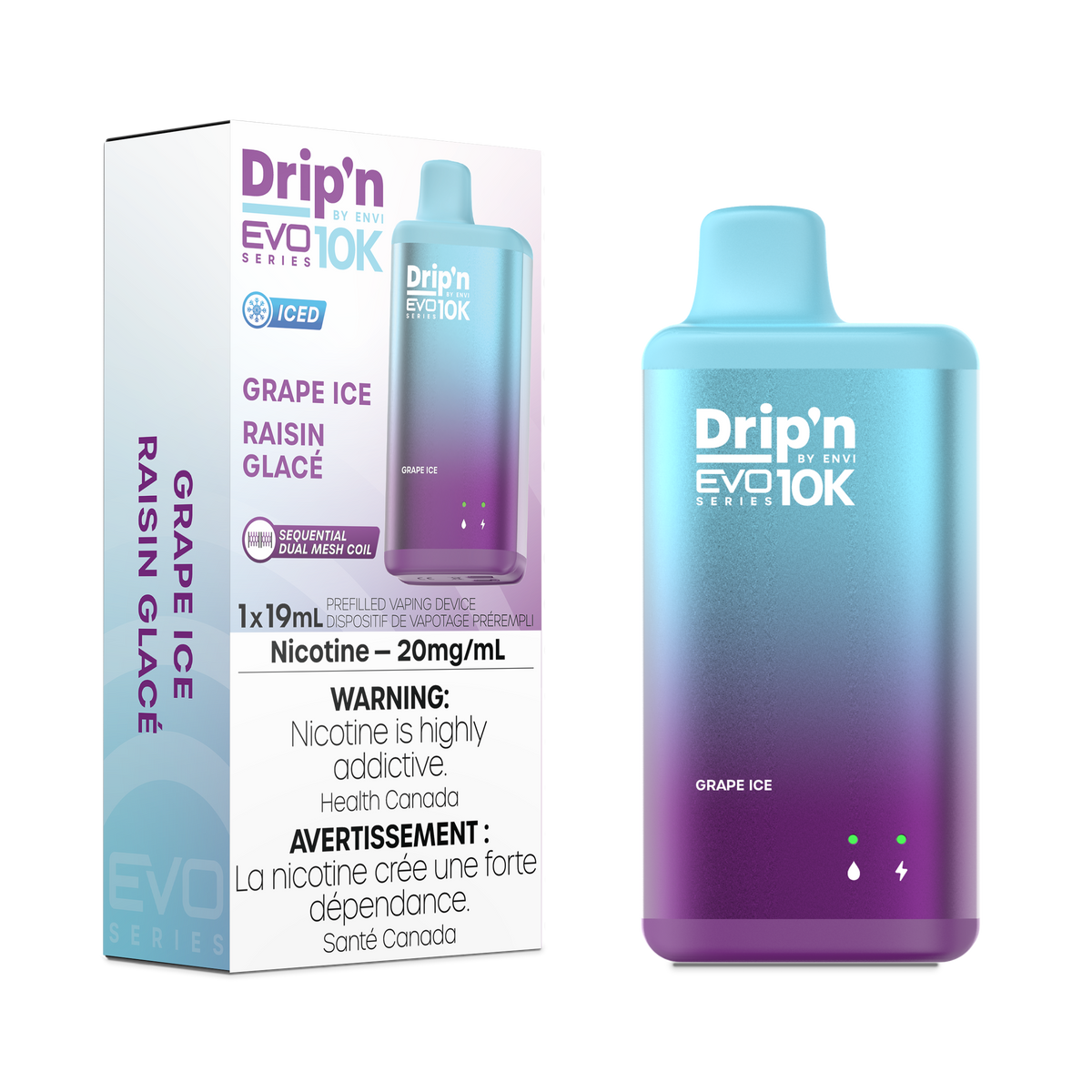 Drip'n by Envi EVO Series 10k - Grape Ice (ON)