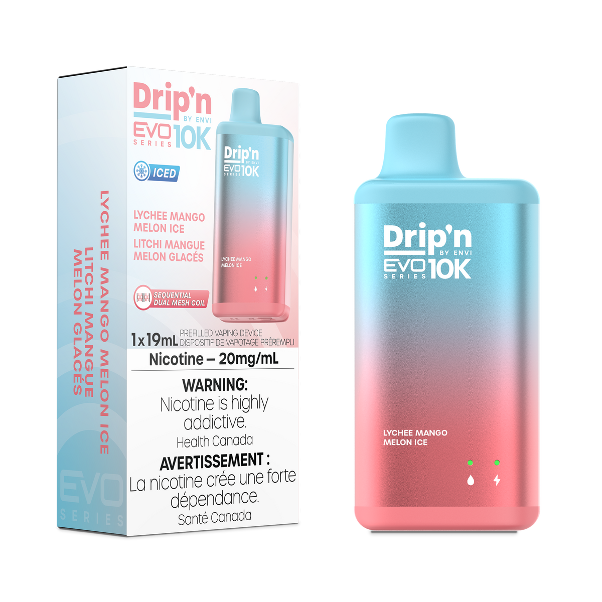 Drip'n by Envi EVO Series 10k - Lychee Mango Melon Ice