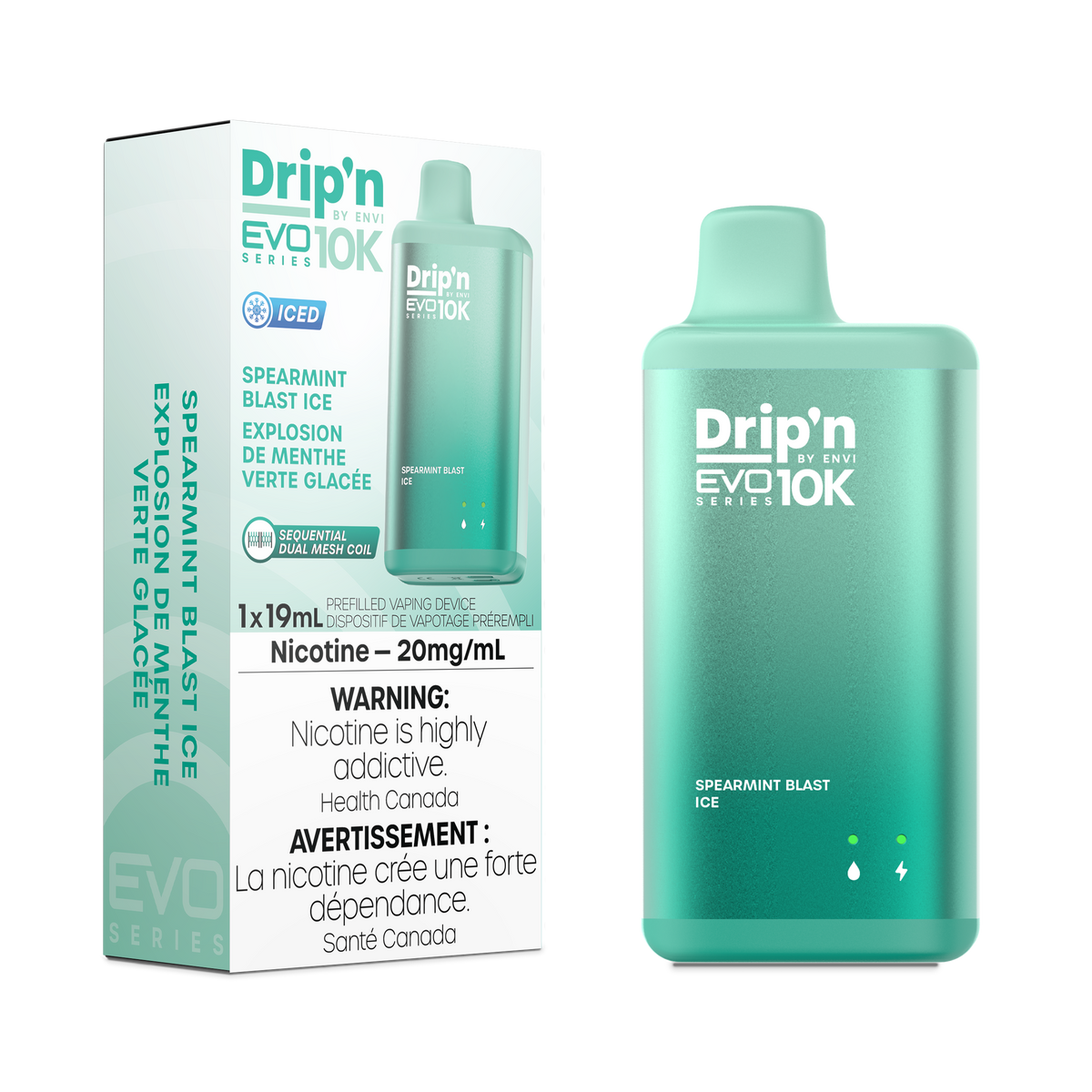 Buy Drip'n by Envi EVO Series 10k - Spearmint Blast Ice (ON) Online