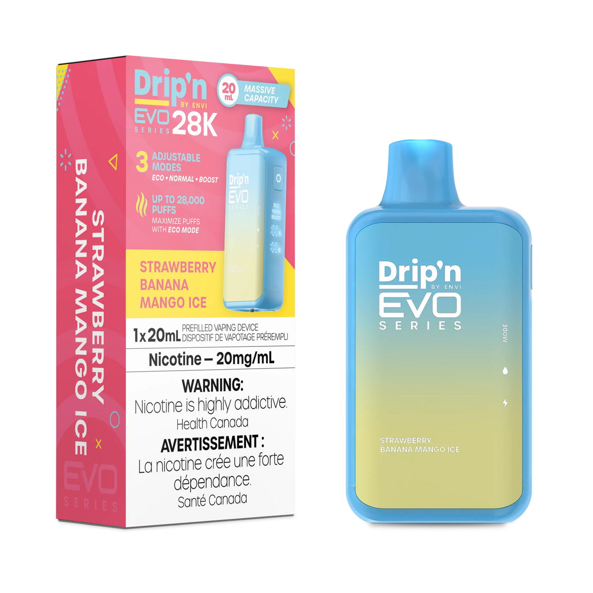 Drip'n by Envi EVO Series 28k - Strawberry Banana Mango Ice (AB)