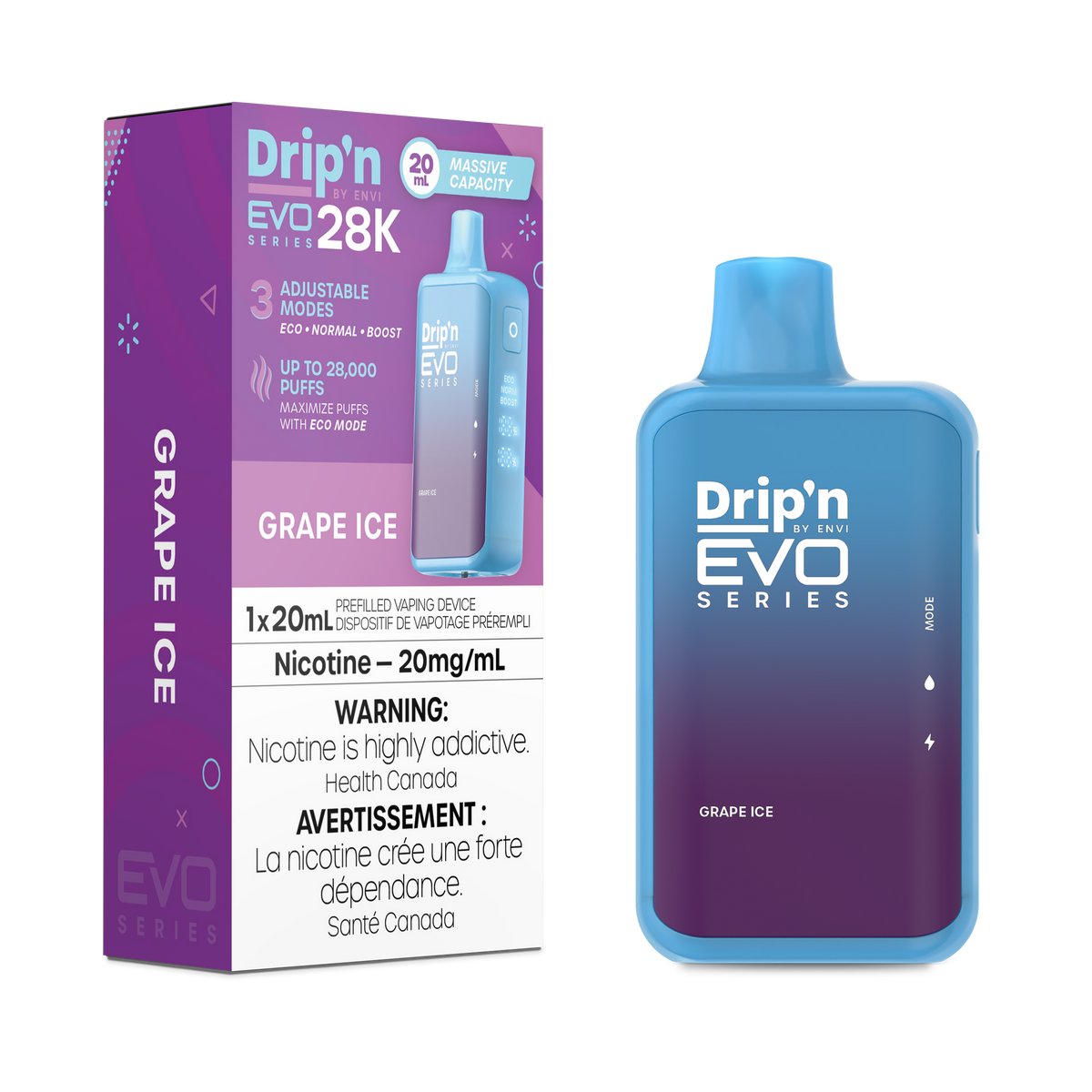 Drip'n by Envi EVO Series 28k - Grape Ice (MB)