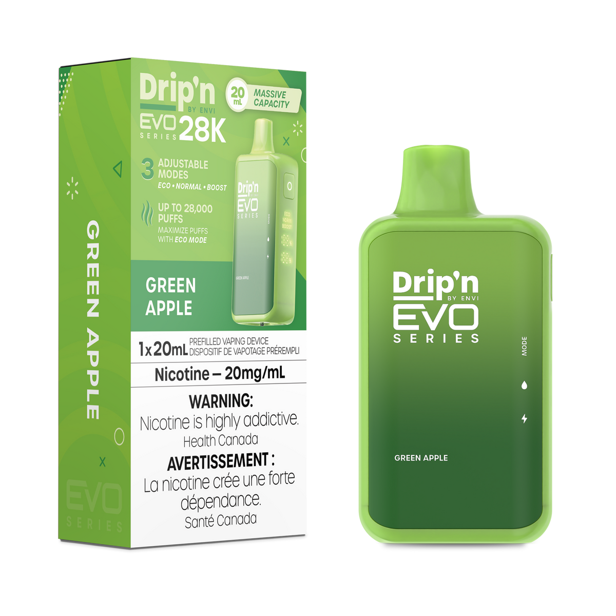 Drip'n by Envi EVO Series 28k - Green Apple (MB)
