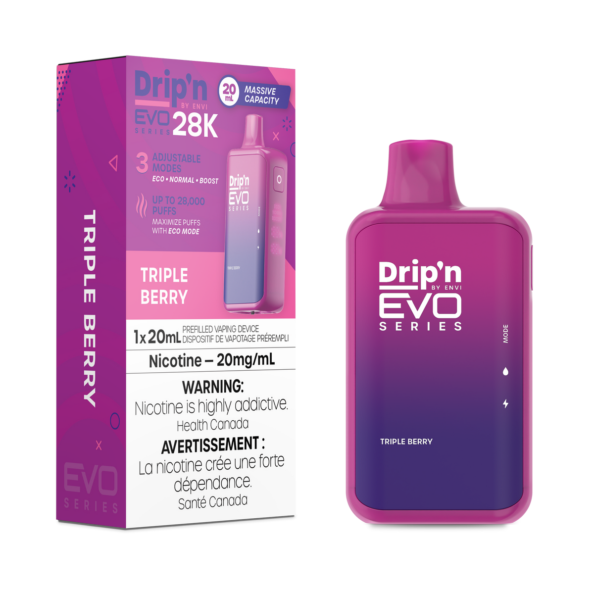 Buy Drip'n by Envi EVO Series 28k - Triple Berry (AB) Online