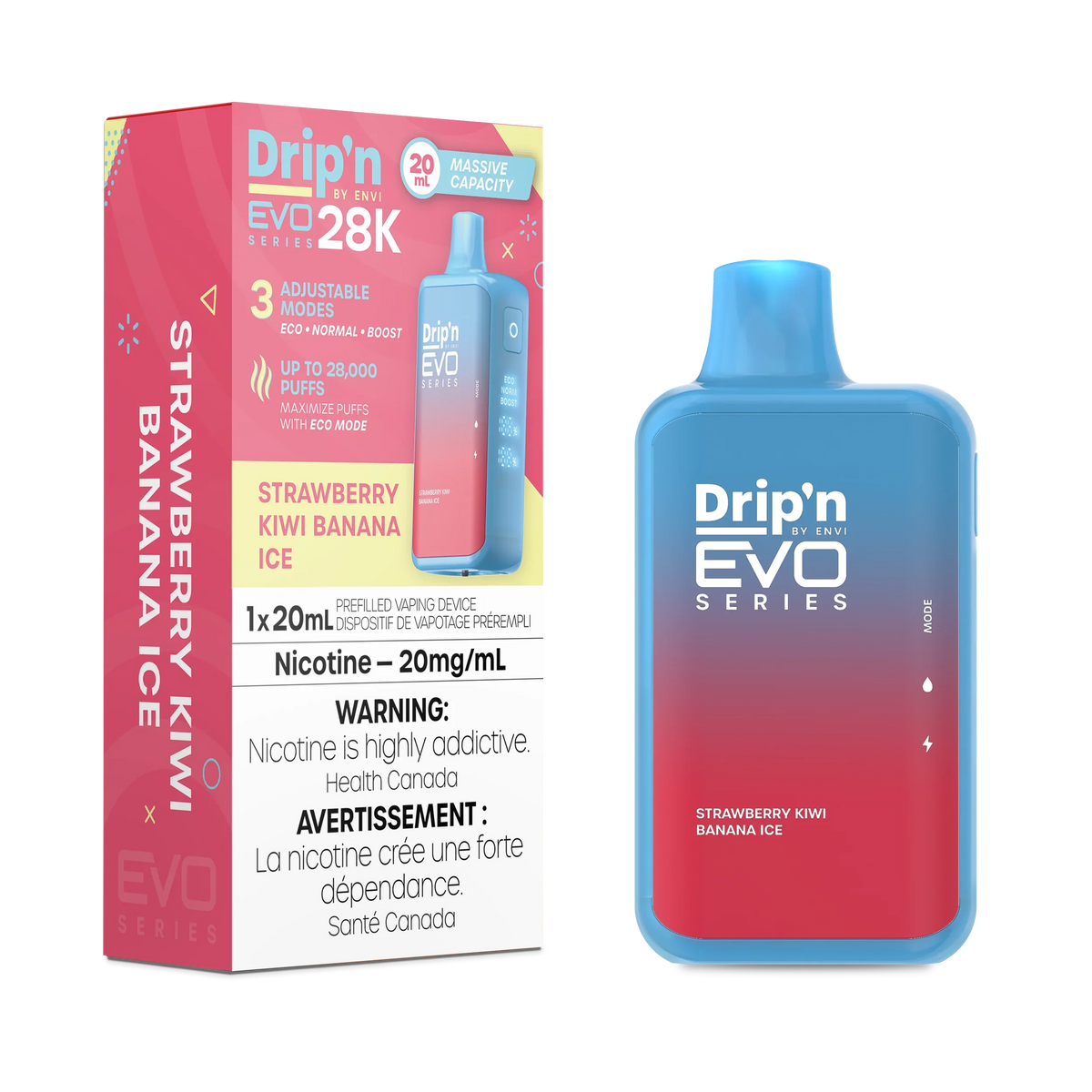 Drip'n by Envi EVO Series 28k - Strawberry Kiwi Banana lce (MB)