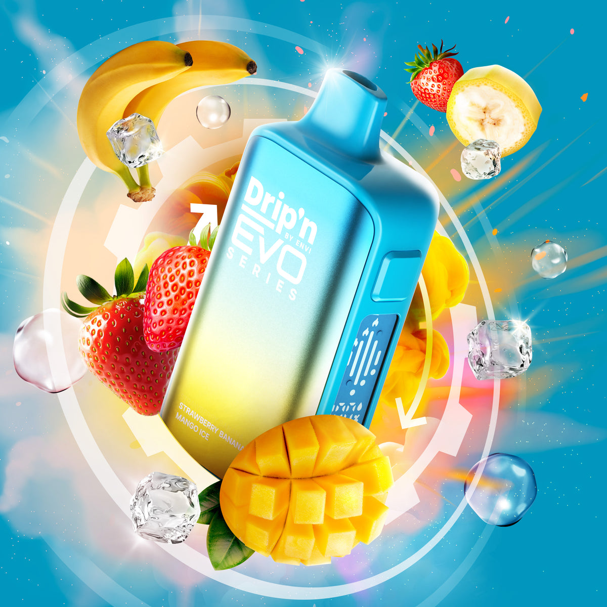 Drip'n by Envi EVO 63K Disposable - Strawberry Banana Mango Ice (AB)