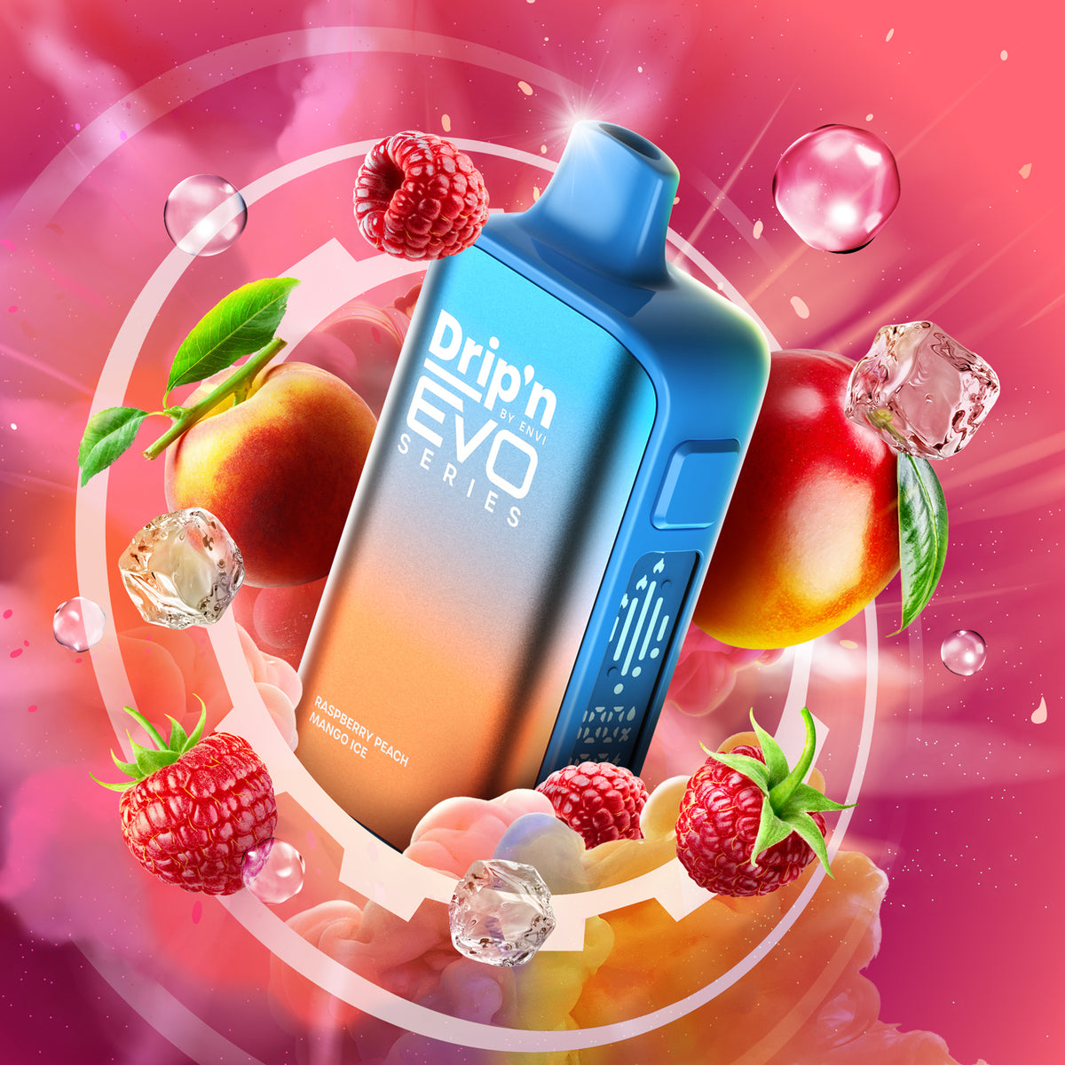 Drip'n by Envi EVO 63K Disposable - Raspberry Peach Mango Ice