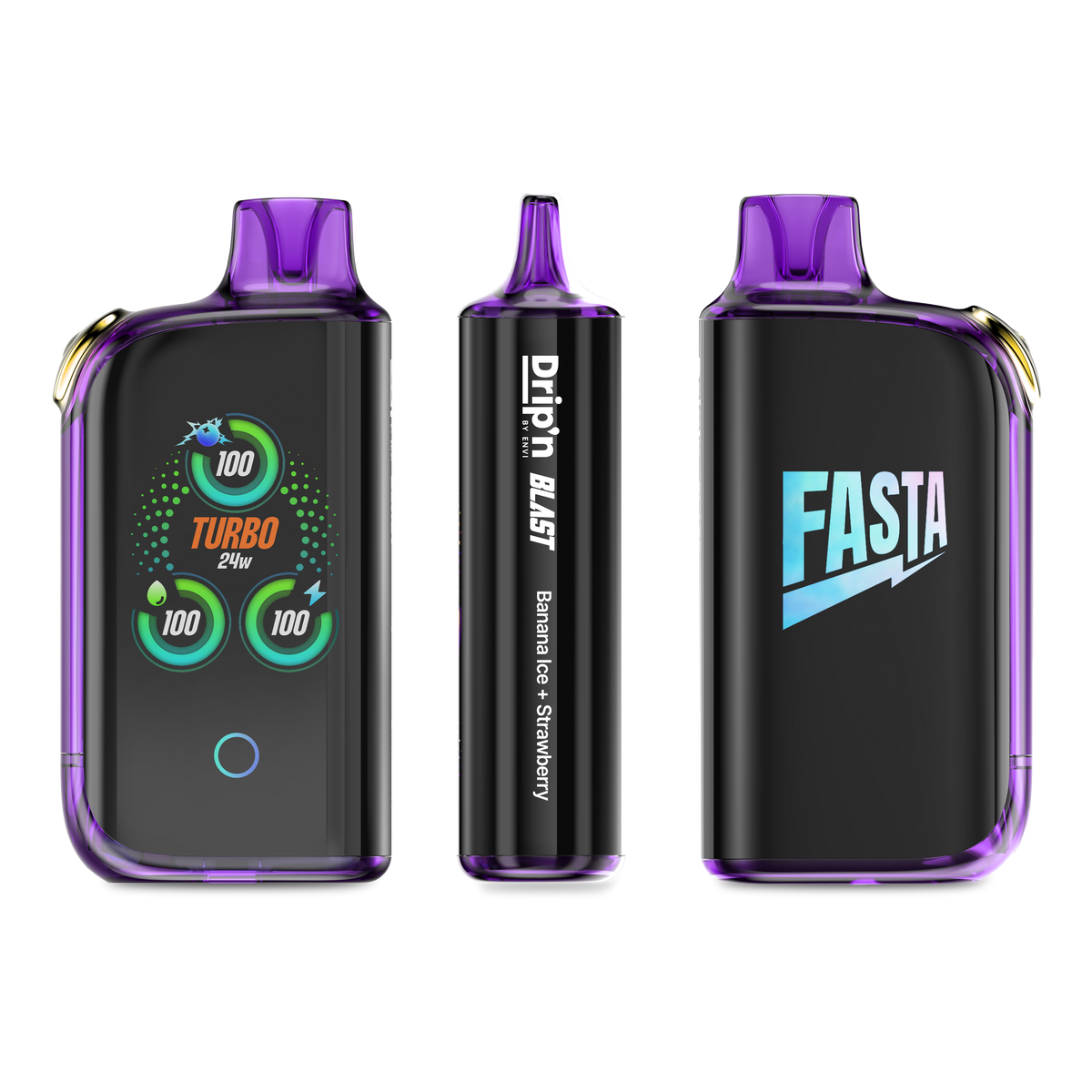 Drip'n X Fasta Blast - Banana Ice + Strawberry (ON)